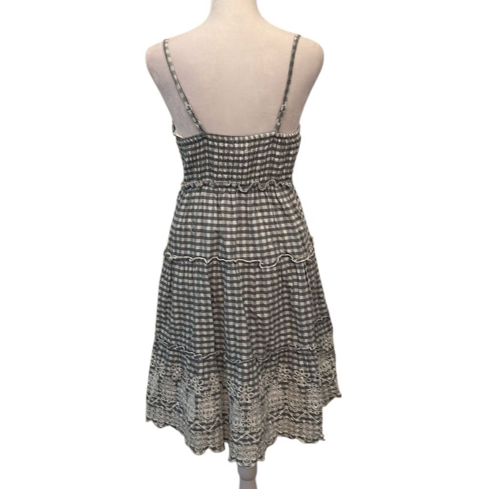 Jessica Simpson szS Blue and White Gingham Checkered Dress with Lace Trim EUC - Picture 3 of 9
